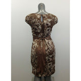 RW&CO. Women's Patterned Dress Size 4 Sleeveless Pleated Front Side Zipper