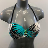La Vie En Rose aqua Women's White Coloured Palm Tree Leaf Design Size Large Nylon Blend