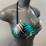 La Vie En Rose aqua Women's White Coloured Palm Tree Leaf Design Size Large Nylon Blend