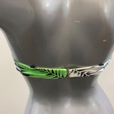 La Vie En Rose aqua Women's White Coloured Palm Tree Leaf Design Size Large Nylon Blend