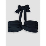 Seafolly 33816 womens 10 (USA) Bandeau Halter Bikini Top Swimsuit Dark Blue NWOT