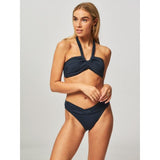 Seafolly 33816 womens 10 (USA) Bandeau Halter Bikini Top Swimsuit Dark Blue NWOT
