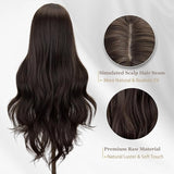 STYLER Brown Middle Part Wig with Bangs for Women NEW