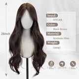 STYLER Brown Middle Part Wig with Bangs for Women NEW