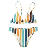 Yanekop Womens XL Halter Neck Twist Bikini Bathing Suit NEW