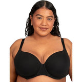 Fruit of the Loom FT994  360 Stretch Plus Size Cotton T-Shirt Bra Black