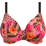 Elomi ES801602MUI Cabana Nights Underwire Plunge Bikini Top 40I NWT