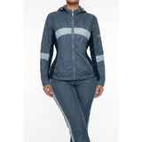 Point Zero Nicole Benisti Women's Mesh Lined Hooded Full Zip Jacket Size M