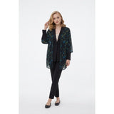 Aldila Dynasty Sheer Cardigan Women;s Small Black/Teal NWT Polyester
