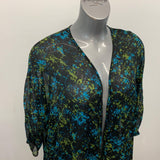Aldila Dynasty Sheer Cardigan Women;s Small Black/Teal NWT Polyester