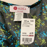 Aldila Dynasty Sheer Cardigan Women;s Small Black/Teal NWT Polyester