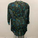 Aldila Dynasty Sheer Cardigan Women;s Small Black/Teal NWT Polyester