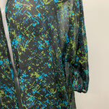 Aldila Dynasty Sheer Cardigan Women;s Small Black/Teal NWT Polyester