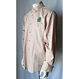 Chatham-Kent 4H Beige Cotton Long Sleeve Men's Large Button Down Shirt