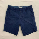 Topman Chino Shorts Men's Size W30 Button Fly Blue Cotton High Rise Shorts