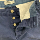 Topman Chino Shorts Men's Size W30 Button Fly Blue Cotton High Rise Shorts