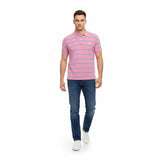 Ralph Lauren Sport Classic Fit Boys Pink Blue Striped S/S Pique Polo Size XL