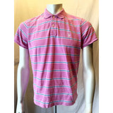 Ralph Lauren Sport Classic Fit Boys Pink Blue Striped S/S Pique Polo Size XL