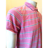 Ralph Lauren Sport Classic Fit Boys Pink Blue Striped S/S Pique Polo Size XL