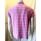 Ralph Lauren Sport Classic Fit Boys Pink Blue Striped S/S Pique Polo Size XL
