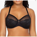 Curvy Couture Lace Luxe Underwire Bra 1299 -  36G Black Hue NWT