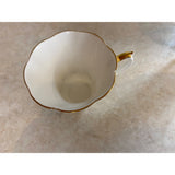 Royal Albert England White Flowered Scalloped Tea Cup & Saucer Set