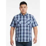 Levi's Men's Short Sleeve Button Down Blue White Plaid Casual Shirt Size XXL