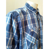 Levi's Men's Short Sleeve Button Down Blue White Plaid Casual Shirt Size XXL