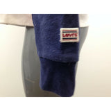 Levi’s Spellout Hoodie Women’s Red Blue Full Zip Jacket Size Medium Cotton Blend