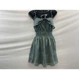 Urban Behavior Women's Green Floral Spaghetti Strapped Fitted Waist Sun Dress Size Small Polyester