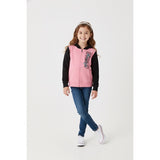 Hurley Kid's Pink Hood Sweater Full Zip  Size S-M Cotton