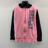 Hurley Kid's Pink Hood Sweater Full Zip  Size S-M Cotton