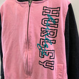 Hurley Kid's Pink Hood Sweater Full Zip  Size S-M Cotton