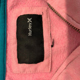 Hurley Kid's Pink Hood Sweater Full Zip  Size S-M Cotton