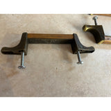 4 Vintage Amerock Brass Look With Wood Handle Door/Drawer Pulls USED