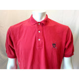 Ralph Lauren Red Cuffed Short Sleeve Crest Logo Men's Pique Polo Shirt Size L