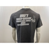 Duke's Harley Davidson Chatham-Kent Men's Large Gray Graphic T Shirt Cotton Blend Short Sleeve Crew Tee