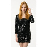 Laura Beaded Top Women's Size Large Black 3/4 Sleeve Scoop Neck Viscose Blend