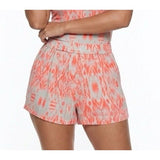 Forever 21 Pleated Front Shorts Women's Size Small Gray Pink Patterned High Rise Polyester