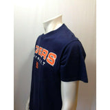 Detroit Tigers MLB Lee Sport Men's Blue Crew Neck Spell Out T Shirt Size Medium