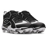 Under Armour Men's 9.5 Leadoff Icon Mid Baseball Cleats, Black/Black/Anthracite