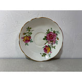 Royal Trent Fine Bone China England Teacup Saucer Set Red Yellow Floral