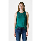 Banana Republic Sleeveless Tank Top Women's Size Small Green Cotton Blend