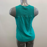 Banana Republic Sleeveless Tank Top Women's Size Small Green Cotton Blend