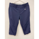 UNDER ARMOUR WOMEN'S UTILITY SOFTBALL PANTS MEDIUM CROPPED NAVY