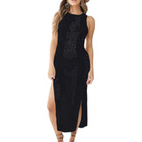 Bsubseach Crochet Cover Ups for Swimwear Women Black One Size NEW