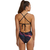 TYR-Women's Magmata Durafast Elite Tieback Swimsuit,Gold/Mtl/Rainbow 38 (XL) NWT