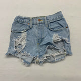 John Galt Cutoff Shorts Women's Size 26 High Waist Ripped Distressed Blue Jean