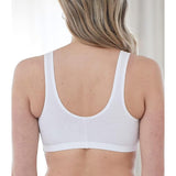 Bestform 9706014  Wireless Cotton Stretch Sports Bra Front Closure