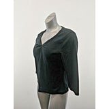 Old Navy Tiny Fit Top Women's XXL Black 3/4 Sleeve Stretch V Neck